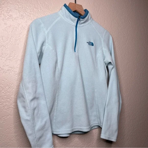 The North Face Quarter Zip Fleece Pullover Sweater Polartec Classic Sweatshirt - Picture 3 of 13